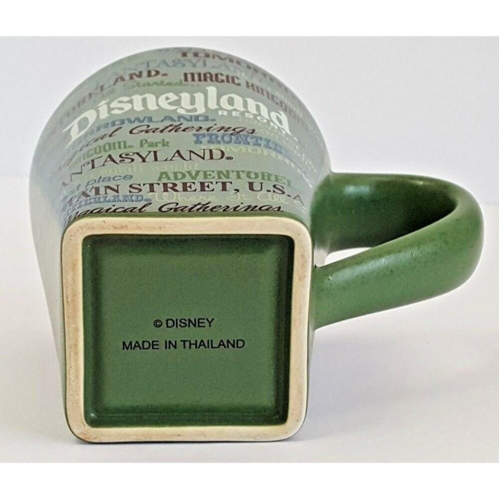Disneyland Disney Lands Mug Green Squared Hidden Mickey Where It All Started - Picture 10 of 13